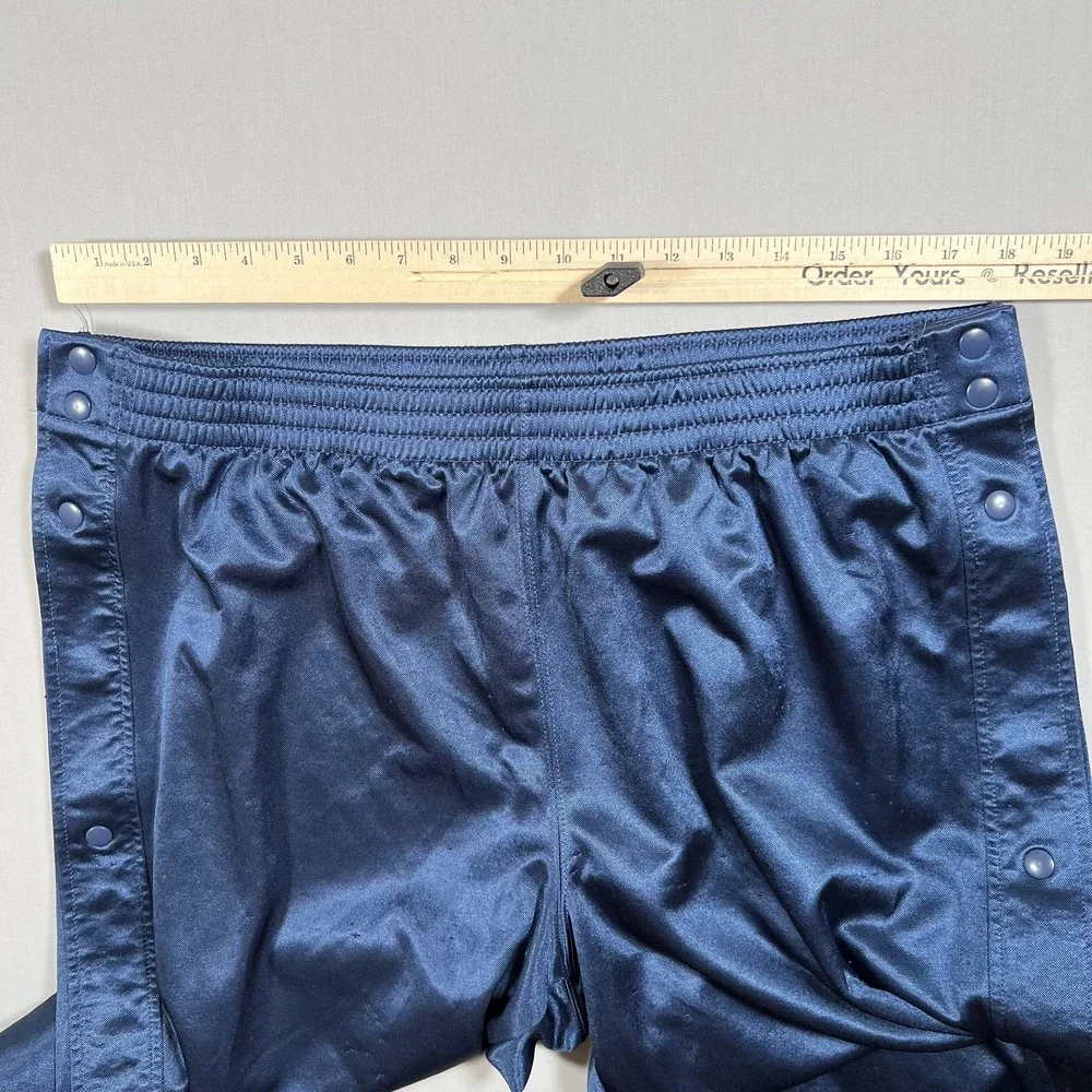Nike Vintage Mens XL Navy Blue Tearaway Snap Track Pants Basketball 90s Shiny